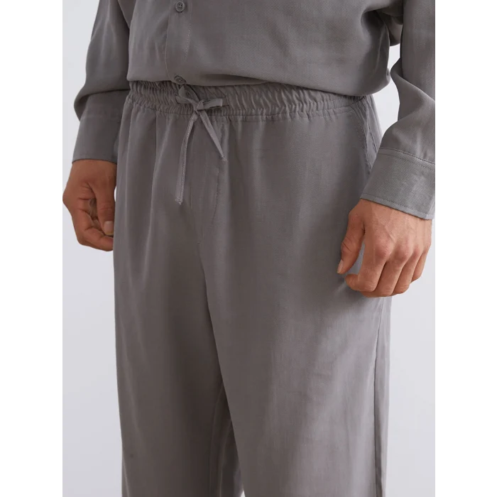 XSIDE Gri Rahat Kalıp Gabardin Erkek Pantolon