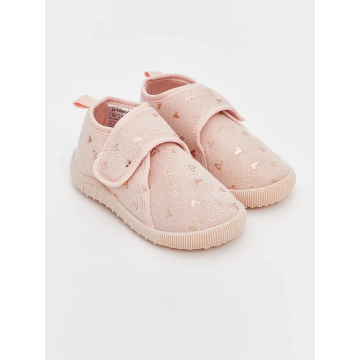 LCW STEPS Pembe Cırt Cırtlı Kız Bebek Panduf