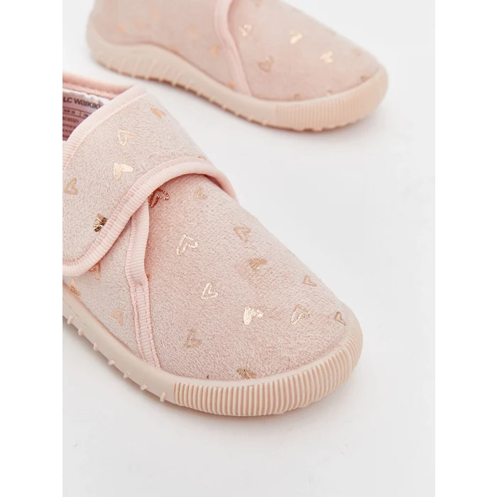 LCW STEPS Pembe Cırt Cırtlı Kız Bebek Panduf