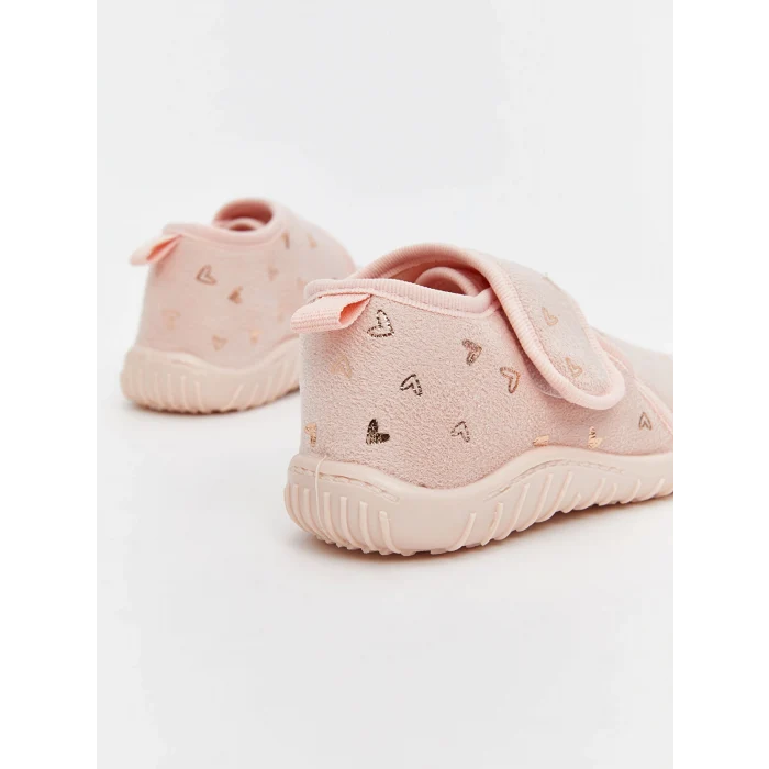 LCW STEPS Pembe Cırt Cırtlı Kız Bebek Panduf
