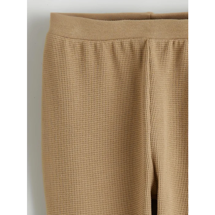 LCW baby Bej Bisiklet Yaka Erkek Bebek Sweatshirt ve Eşofman Altı