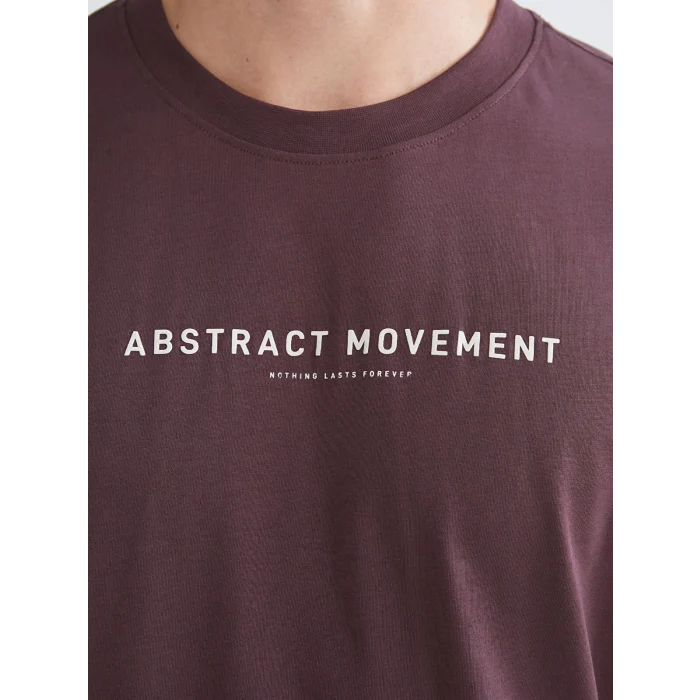 XSIDE Mürdüm Bisiklet Yaka Baskılı Penye Erkek Tişört