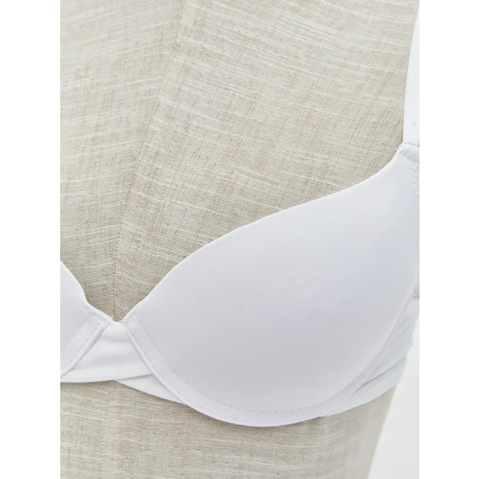 LCW DREAM Beyaz Balenli Dolgusuz Düz Tişört Sütyen