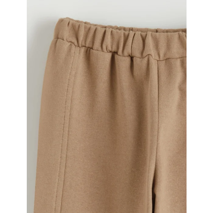 LCW baby Bej Yazı Baskılı Erkek Bebek Sweatshirt ve Eşofman Altı