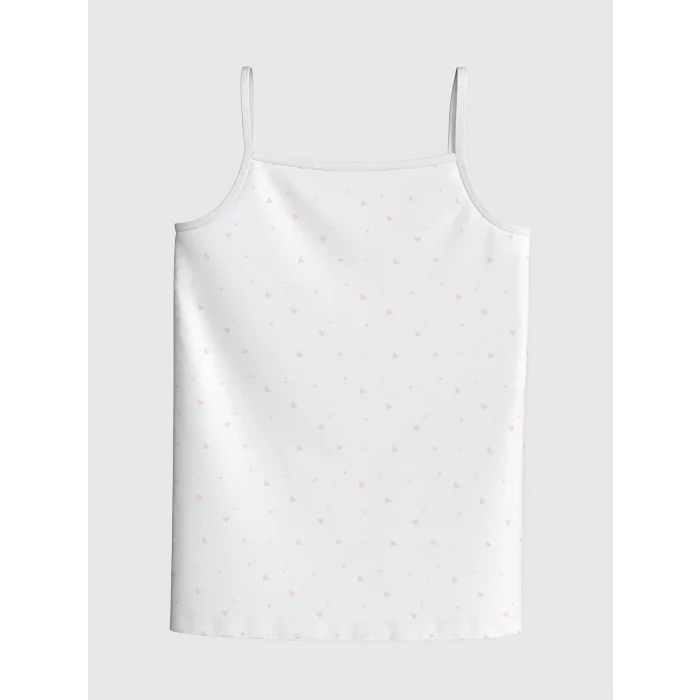 LCW Kids Ekru Baskılı Kız Çocuk Atlet 2li