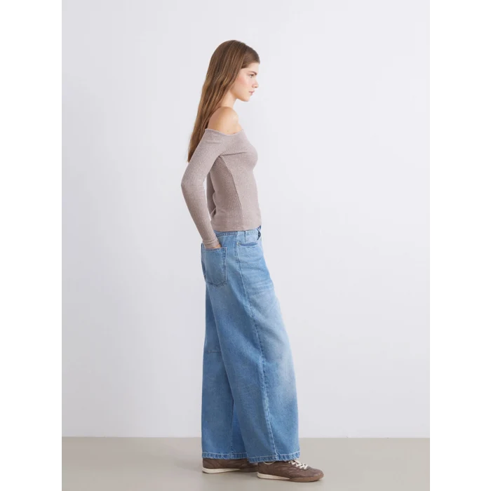 XSIDE Mavi Baggy Fit Kadın Jean Pantolon