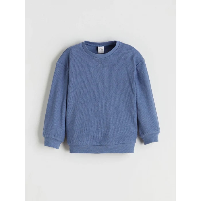 LCW baby Mavi Basic Erkek Bebek Sweatshirt ve Eşofman Altı