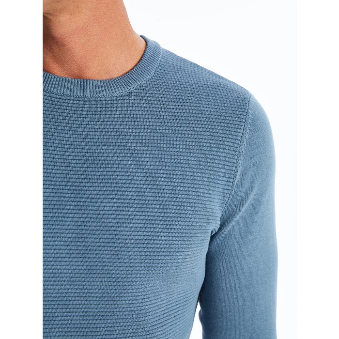 LCWAIKIKI Classic Mavi Bisiklet Yaka Erkek Triko Kazak