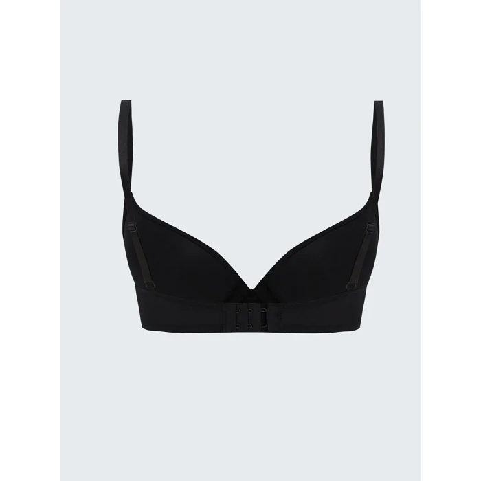 LCW DREAM Siyah Balenli Dolgusuz Düz Tişört Sütyen