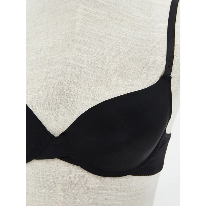 LCW DREAM Siyah Balenli Dolgusuz Düz Tişört Sütyen