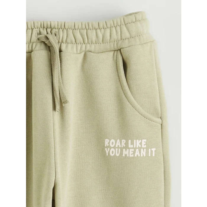 LCW Kids Bej Beli Lastikli Erkek Çocuk Jogger Eşofman Altı 2li