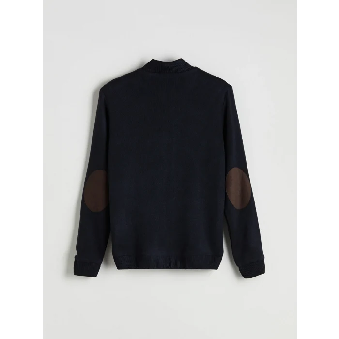 LCWAIKIKI Classic Lacivert Standart Kalıp Kolej Yaka Erkek Triko Hırka