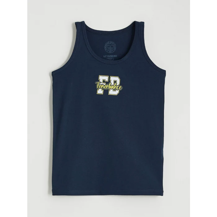 LCW Kids Lacivert Bisiklet Yaka Fenerbahçe Baskılı Erkek Çocuk Atlet 2li