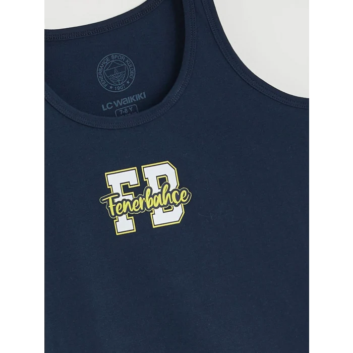LCW Kids Lacivert Bisiklet Yaka Fenerbahçe Baskılı Erkek Çocuk Atlet 2li