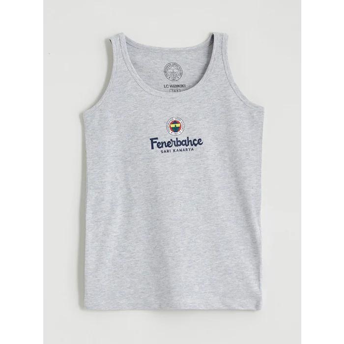 LCW Kids Lacivert Bisiklet Yaka Fenerbahçe Baskılı Erkek Çocuk Atlet 2li