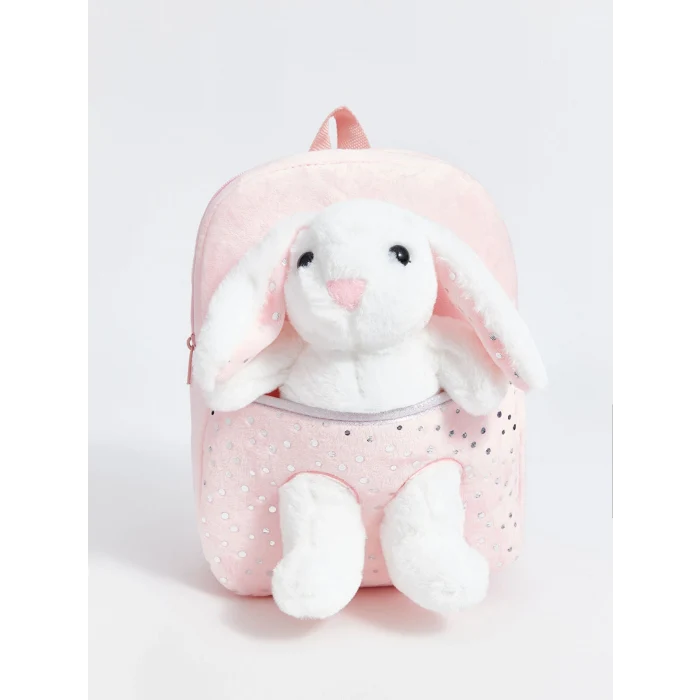 LCW ACCESSORIES Pembe Tavşan Oyuncaklı Kız Çocuk Sırt Çantası