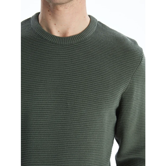 LCWAIKIKI Classic Yeşil Bisiklet Yaka Erkek Triko Kazak