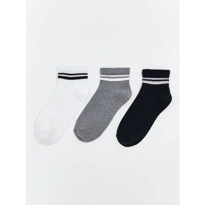 LCW Kids Karışık Çizgili Erkek Çocuk Soket Çorap 3lü