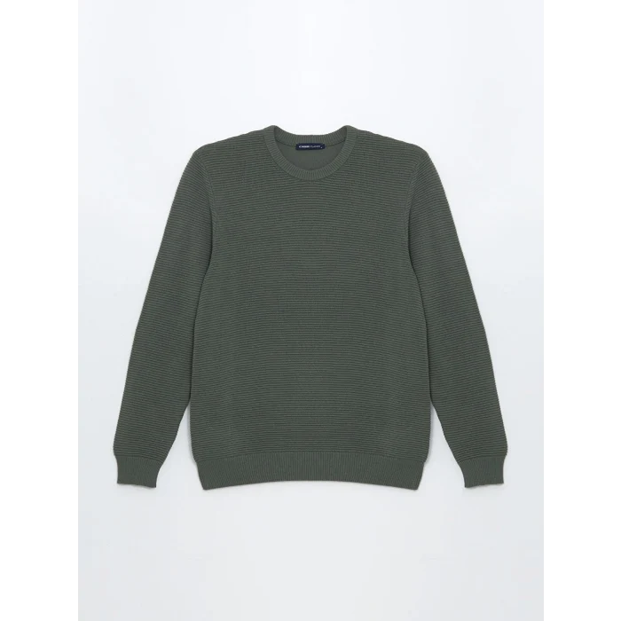 LCWAIKIKI Classic Yeşil Bisiklet Yaka Erkek Triko Kazak