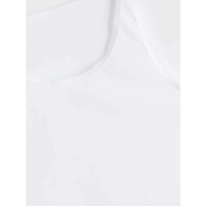 LCW Kids Beyaz Bisiklet Yaka Kız Çocuk Atlet 2li