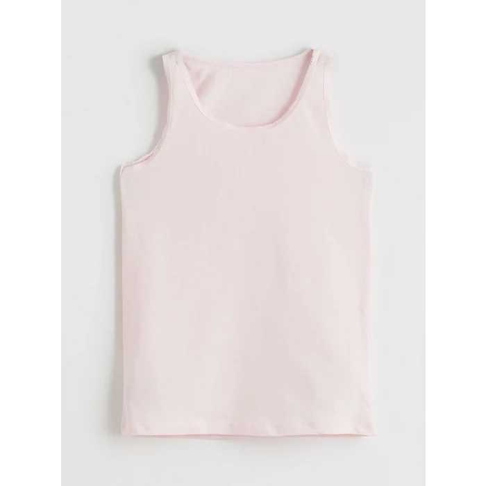 LCW Kids Beyaz Bisiklet Yaka Kız Çocuk Atlet 2li