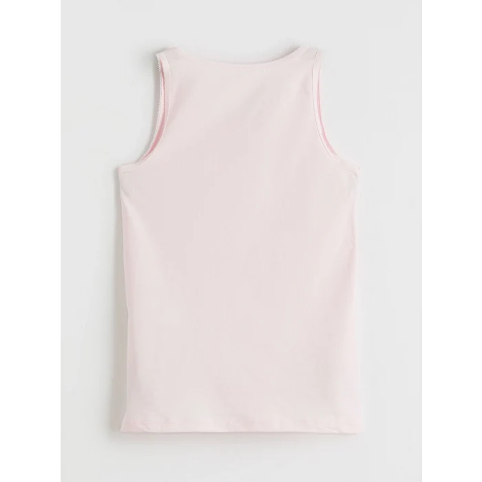 LCW Kids Beyaz Bisiklet Yaka Kız Çocuk Atlet 2li