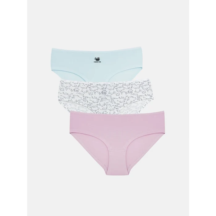 LCW Young Lila Baskılı Hipster Külot 3lü