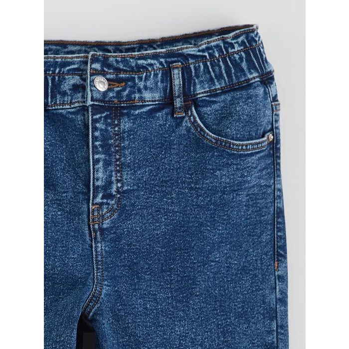 LCWAIKIKI Classic İndigo Slim Mom İçi Şardonlu Kadın Jean Pantolon
