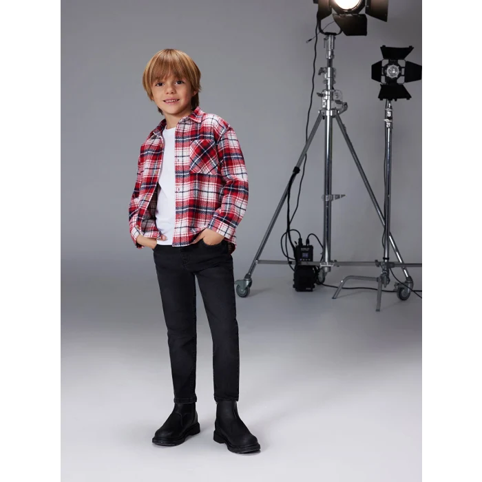 LCW Kids Siyah Regular Fit Erkek Çocuk Jean Pantolon