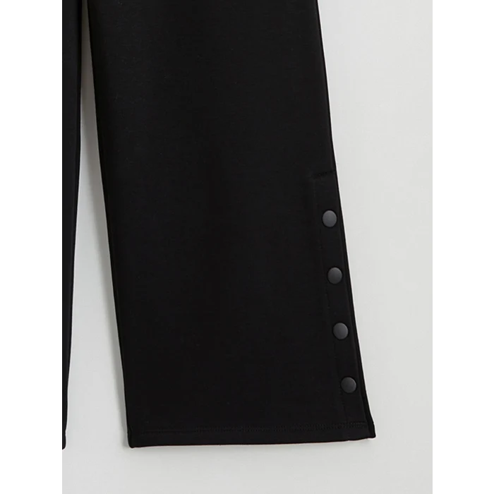 LCW Kids Siyah Beli Lastikli Kız Çocuk Eşofman Alt