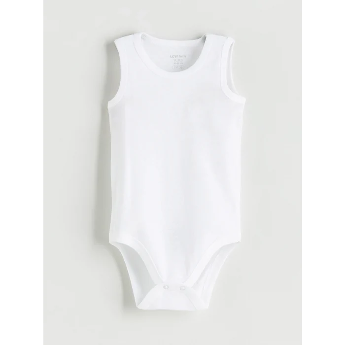 LCW baby Ekru Basic Erkek Bebek Çıtçıtlı Body 3lü