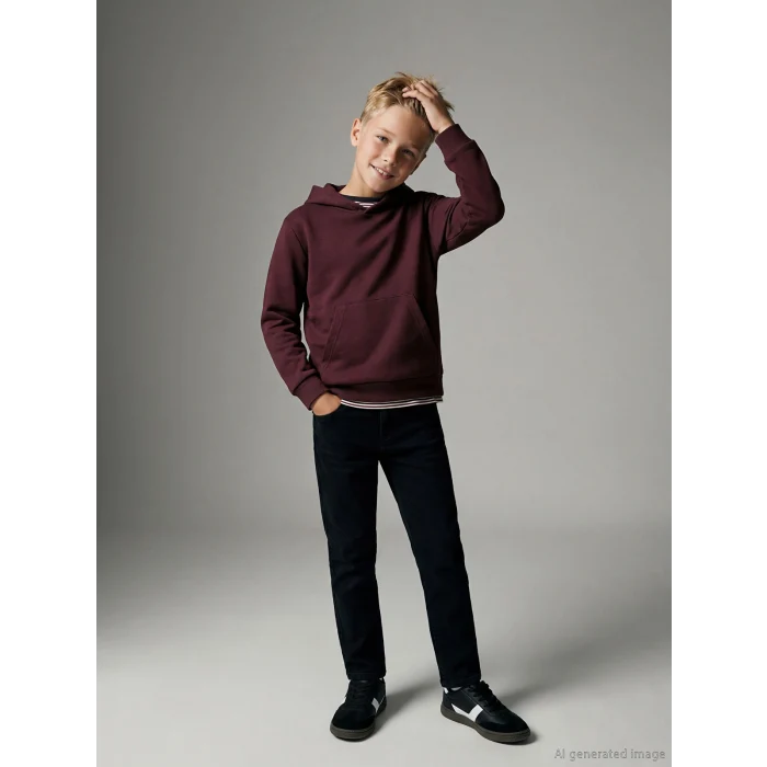 LCW Kids Siyah Super Skinny Fit Erkek Çocuk Jean Pantolon