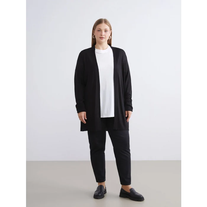 LCWAIKIKI Classic Siyah Şal Yaka Kadın Triko Hırka