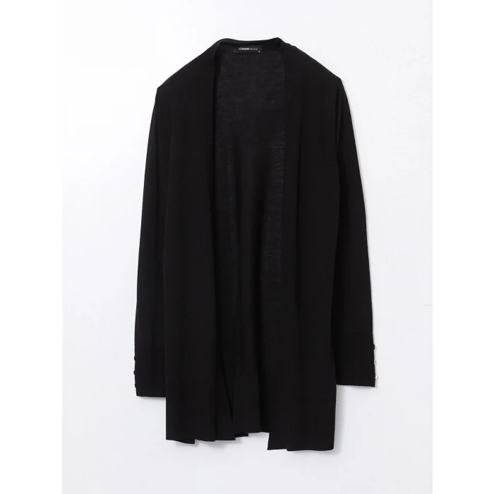 LCWAIKIKI Classic Siyah Şal Yaka Kadın Triko Hırka