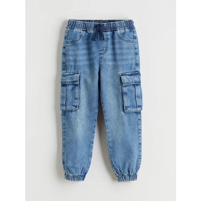 LCW Kids İndigo Beli Lastikli Erkek Çocuk Jogger Jean Pantolon
