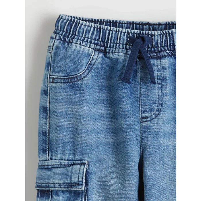 LCW Kids İndigo Beli Lastikli Erkek Çocuk Jogger Jean Pantolon