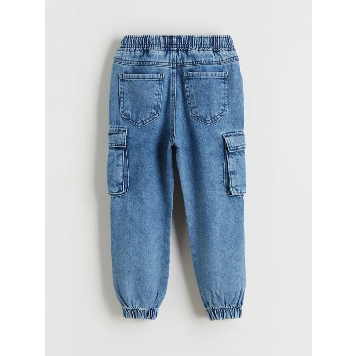 LCW Kids İndigo Beli Lastikli Erkek Çocuk Jogger Jean Pantolon