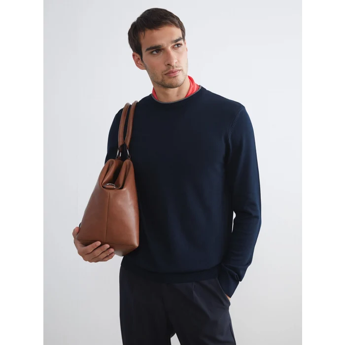 SOUTHBLUE Lacivert Bisiklet Yaka Erkek Triko Kazak