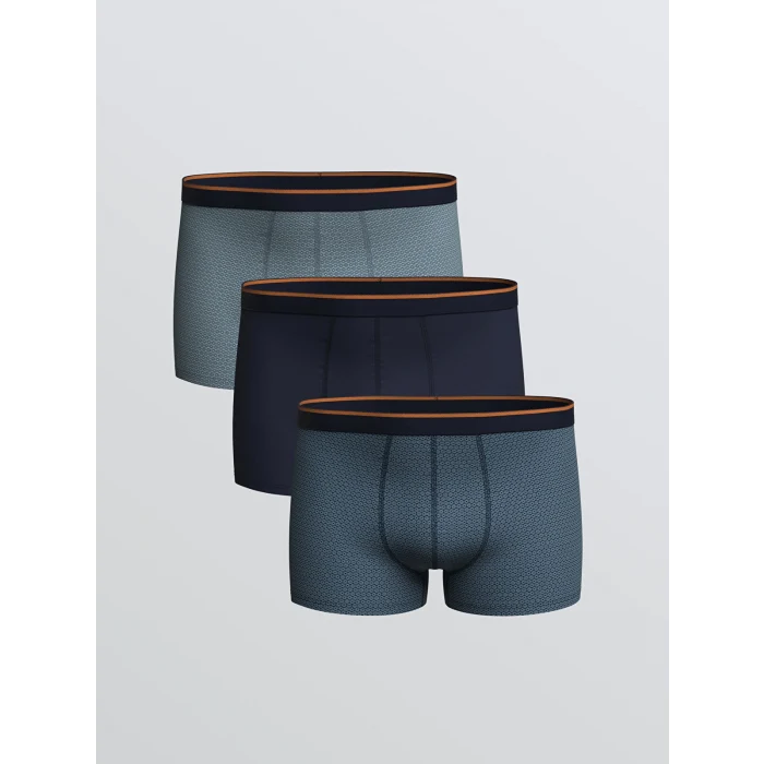 LC WAIKIKI Lacivert Standart Kalıp Pamuklu Esnek Erkek Boxer 3lü