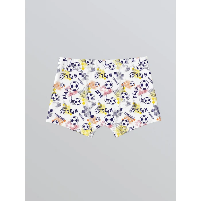 LCW Kids Beyaz Baskılı Erkek Çocuk Boxer 3lü