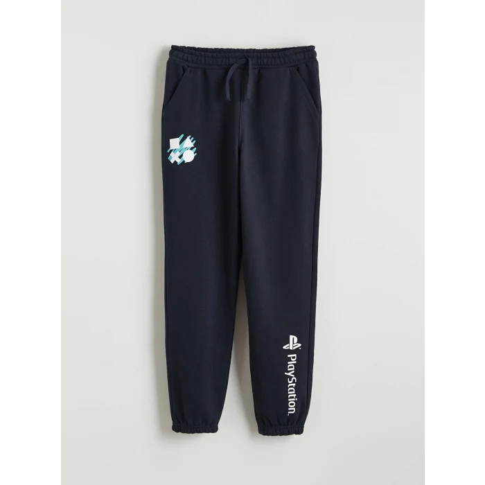 LCW Kids Antrasit PlayStation Baskılı Erkek Çocuk Kalın Jogger Eşofman Altı