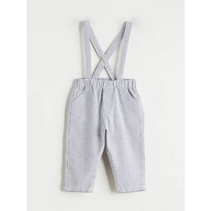 LCW baby Ekru Polo Yaka Erkek Bebek Tişört Ve Askılı Pantolon 2li