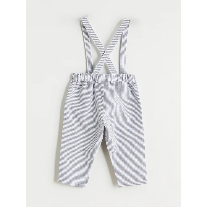 LCW baby Ekru Polo Yaka Erkek Bebek Tişört Ve Askılı Pantolon 2li