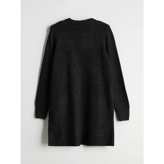 LCWAIKIKI Classic Antrasit Şal Yaka Kadın Triko Hırka