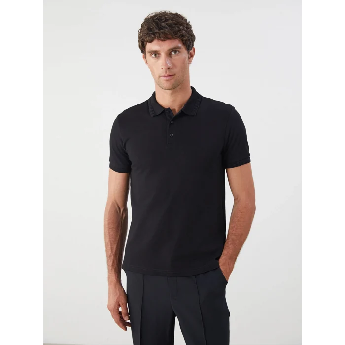LCWAIKIKI Classic Siyah Polo Yaka Erkek Tişört