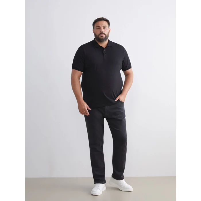 LCWAIKIKI Classic Siyah Polo Yaka Erkek Tişört