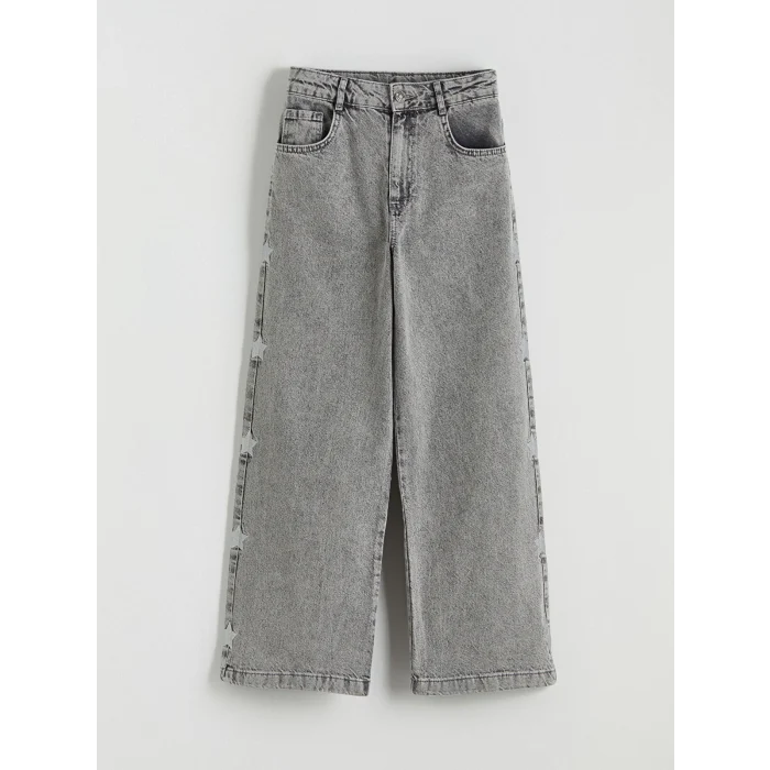 LCW Kids Karışık Wideleg Kız Çocuk Jean Pantolon