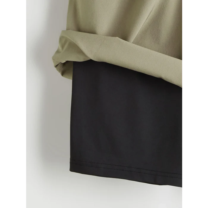 XSIDE ACTIVE Haki Standart Kalıp Erkek Taytlı Şort