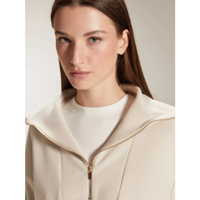 LCW Vision Gri Dik Yaka Kadın Sweatshirt