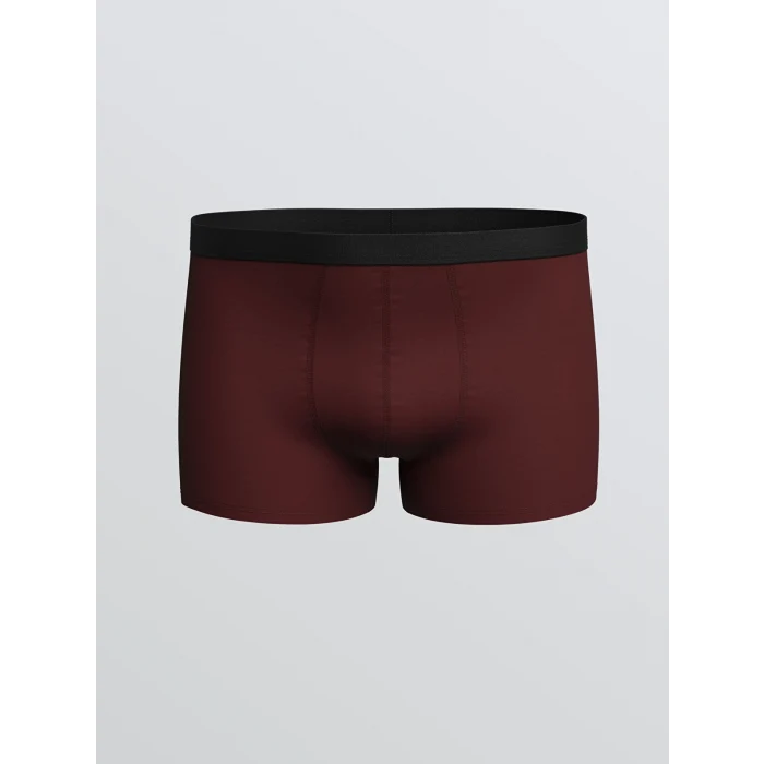 LC WAIKIKI Bordo Standart Kalıp Pamuklu Esnek Erkek Boxer 3lü